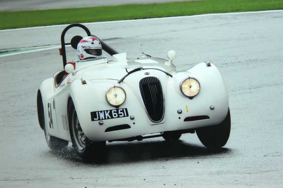 Wil Arif driving a Jaguar XK120 at Spa